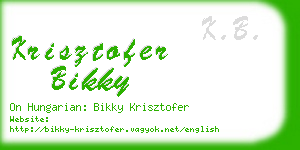 krisztofer bikky business card